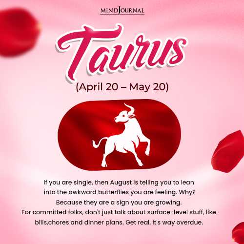 Taurus Love Horoscope August Advice for Singles and Couples