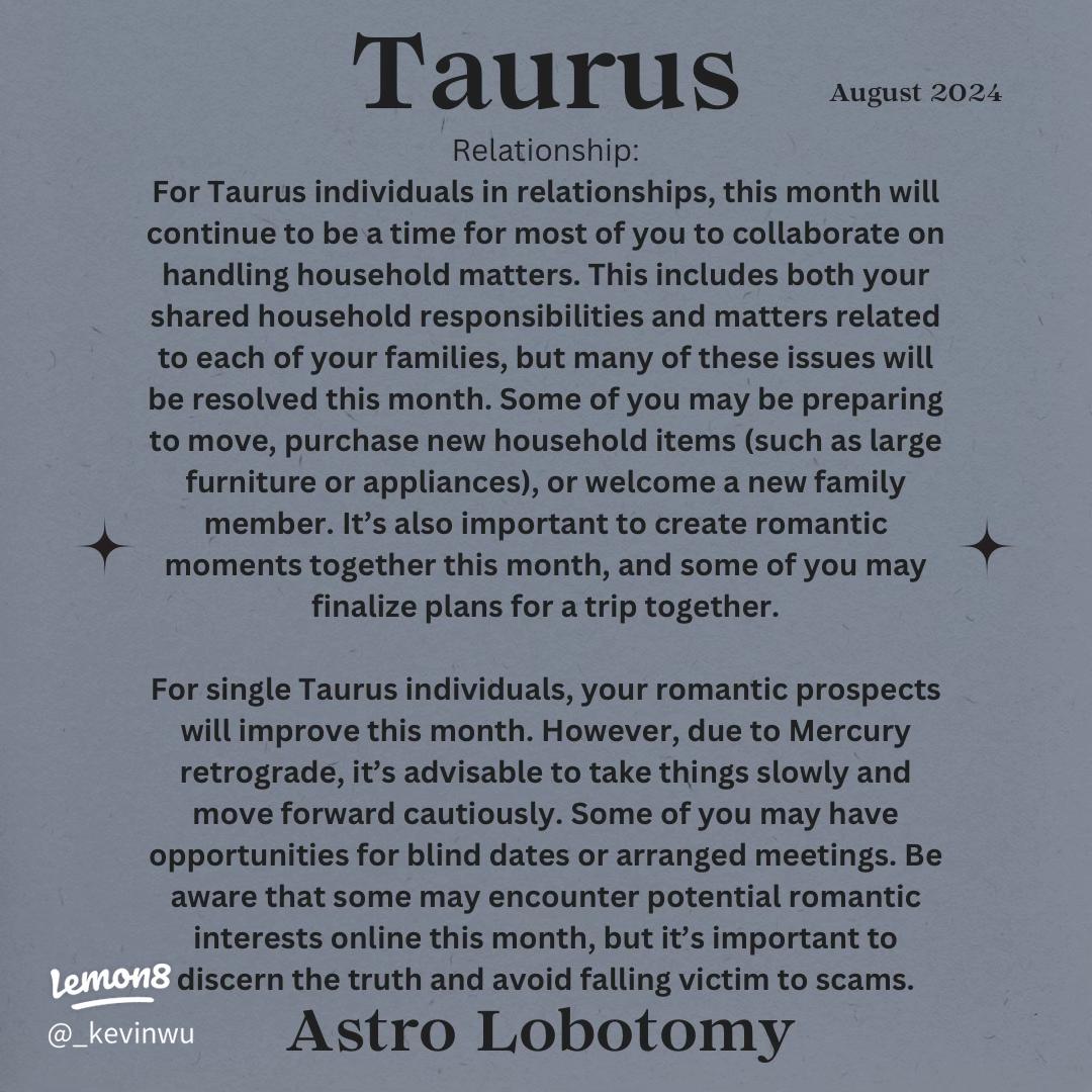 taurus horoscope august 2024 relationship guide: what to expect in love (key insights)